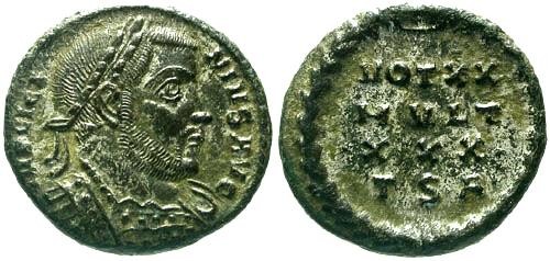 Ancient Coins - EF/EF Licinius AE3 / VOT XX MVLT XXX