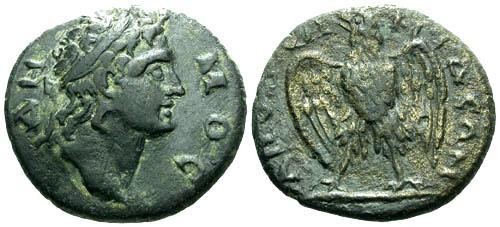 Ancient Coins - VF/VF Lydia Apollonis AE20 / Eagle
