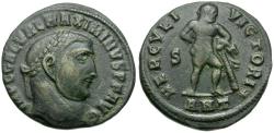 Ancient Coins - Maximinus II Daia (AD 310-313) Æ Follis / Hercules