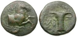 Ancient Coins - Aeolis. Kyme. Erasippus, magistrate &#198;17 / Vase