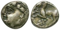 Ancient Coins - Ancient France. Celtic Gaul. Allobroges AR Quinarius / Gruel & Morin Plate Coin