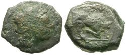 Ancient Coins - Gaul. Massalia. Imitative Æ14 / Bull