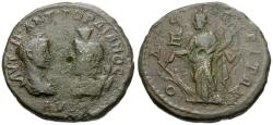 Ancient Coins - Gordian III and Serapis. Moesia. Odessos Æ28 / Tyche