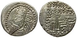 Ancient Coins - Kings of Parthia. Osroes II (AD 190) AR Drachm