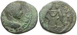 Ancient Coins - Elagabalus (AD 218-222). Seleucis and Pieria. Laodicea ad Mare Æ19 / Wrestlers