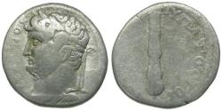Ancient Coins - Hadrian (AD 117-138). Cappadocia. Caesarea AR Didrachm / Club