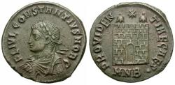 Ancient Coins - Constantius II, as Caesar (AD 324-337) &#198;3 / Campgate