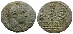 Ancient Coins - Severus Alexander (AD 222-235). Bithynia. Nicaea Æ18 / Three Standards
