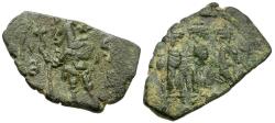 Ancient Coins - *Sear 1011* Byzantine Empire. Constans II (AD 641-668) with Constantine IV, Heraclius and Tiberius Æ Follis