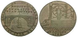 World Coins - Great Britain. Shropshire. Coalbrook. Dale, Richard Reynolds & Sons Copper Halfpenny / Ship