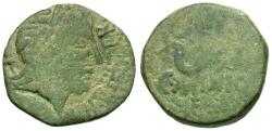 Ancient Coins - Iberia. Carteia Æ18 / Dolphin