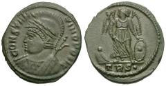 Ancient Coins - Constantine I the Great (AD 306-337). Constaninople Commemorative Series Æ3 / Victory