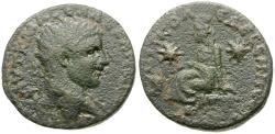 Ancient Coins - Severus Alexander (AD 222-235). Mesopotamia. Edessa Æ25 / Tyche Seated