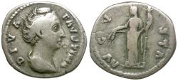 Ancient Coins - Diva Faustina I (died AD 141) AR Denarius / Ceres