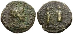 Ancient Coins - Valerian I (AD 253-260). Phrygia. Cotiaeum Æ24 / Asklepios, Hygieia and Telesphoros