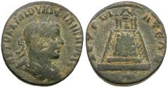 Ancient Coins - Philip II (AD 247-249). Commagene. Zeugma Æ26 / Temple