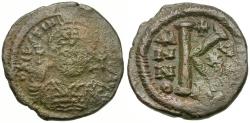 Ancient Coins - *Sear 165* Byzantine Empire. Justinian I (AD 527-565) Æ Half Follis