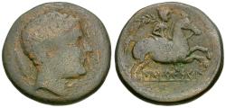 Ancient Coins - Spain. Iberia. Laietans. Iltirkesken Æ30 / Horseman