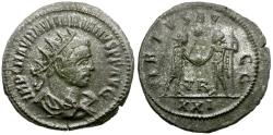 Ancient Coins - Numerian (AD 283-284) Æ Silvered Antoninianus / Jupiter