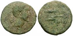Ancient Coins - Augustus (27 BC- AD 14). Cilicia. Uncertain, perhaps Ninica-Claudiopolis Æ22 / Zebus