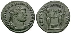 Ancient Coins - Maximian (AD 286-305) Æ Antoninianus / Emperor and Jupiter