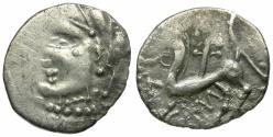 Ancient Coins - Ancient France. Celtic Gaul. Bituriges Cubi. Cambotre AR Quinarius