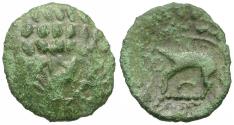 Ancient Coins - Ancient France. Celtic Gaul. UNKNOWN &#198;13 / Wolves and Zombies