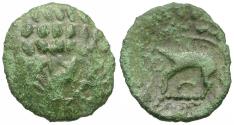 Ancient Coins - Ancient France. Celtic Gaul. UNKNOWN Æ13 / Wolves and Zombies