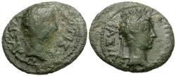 Ancient Coins - Augustus (27 BC-AD 14) with King of Thrace. Rhoemetalces I Æ19