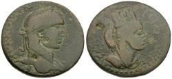 Ancient Coins - Severus Alexander (AD 222-235). Mesopotamia. Nisibis Æ26 / Bust of Tyche