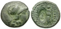 Ancient Coins - Seleukid Kings. Antiochos I Soter (281-261 BC) Æ19 / Anchor Countermark