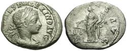 Ancient Coins - Severus Alexander (AD 222-235) AR Denarius / Aequitas