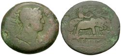Ancient Coins - Trajan (AD 98-117). Egypt. Alexandria Æ Drachm / Elephant Quadriga