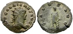 Ancient Coins - Gallienus, sole reign (AD 260-268) Silvered Æ Antoninianus / Aesklepios