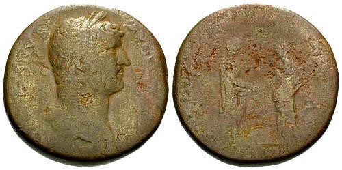 Ancient Coins - F/VG Hadrian Sestertius