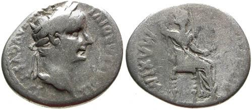 Ancient Coins - F+/F Tiberius Denarius / Tribute Penny of the Bible