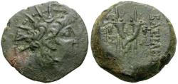 Ancient Coins - Seleukid Kings. Alexander II Zabinas (128-123 BC) Æ21 / Cornucopia