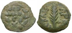 Ancient Coins - Judaea. Roman Procurators. Porcius Festus (AD 59-62) Æ Prutah / Palm Branch