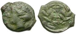 Ancient Coins - Sicily. Himera Æ15 / Nymph