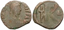 Ancient Coins - *Sear 25* Byzantine Empire. Anastasius I (AD 491-518) Æ Half Follis