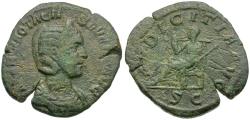 Ancient Coins - Otacilia Severa (AD 244-249) Æ Sestertius / Pudicitia