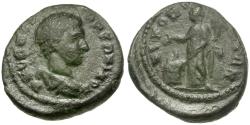 Ancient Coins - Diadumenian, as Caesar (AD 217-218). Moesia Inferior. Nicopolis ad Istrum Æ16 / Homonoia