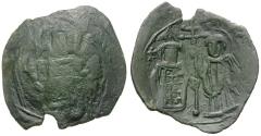 Ancient Coins - *Sear 2269* Byzantine Empire. Michael VIII Paleologus (AD 1261-1282) Æ Trachy