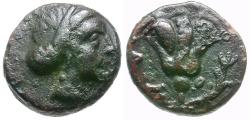 Ancient Coins - Caria. Rhodos Æ10 / Rose