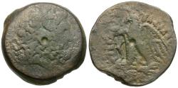 Ancient Coins - Ptolemaic Kings of Egypt. Ptolemy V Epiphanes (204-180 BC) Æ29 / Counterstamp