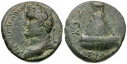 Ancient Coins - Antoninus Pius (AD 138-161). Commagene. Zeugma Æ22 / Temple on Hilltop