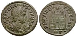 Ancient Coins - Constantine II, as Caesar (AD 316-337) Æ3 / Campgate