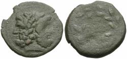 Ancient Coins - Sicily. Romano-Sicilian Issue Æ23 / Janiform bust