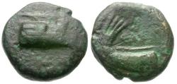 Ancient Coins - Lycia. Phaselis Æ11 / Galley