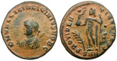 Ancient Coins - Licinius II, Caesar (AD 317-324) Æ3 / Jupiter
